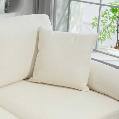 Modern L-Shape Sectional Sofa with Changeable Chaise Lounge | Cream White