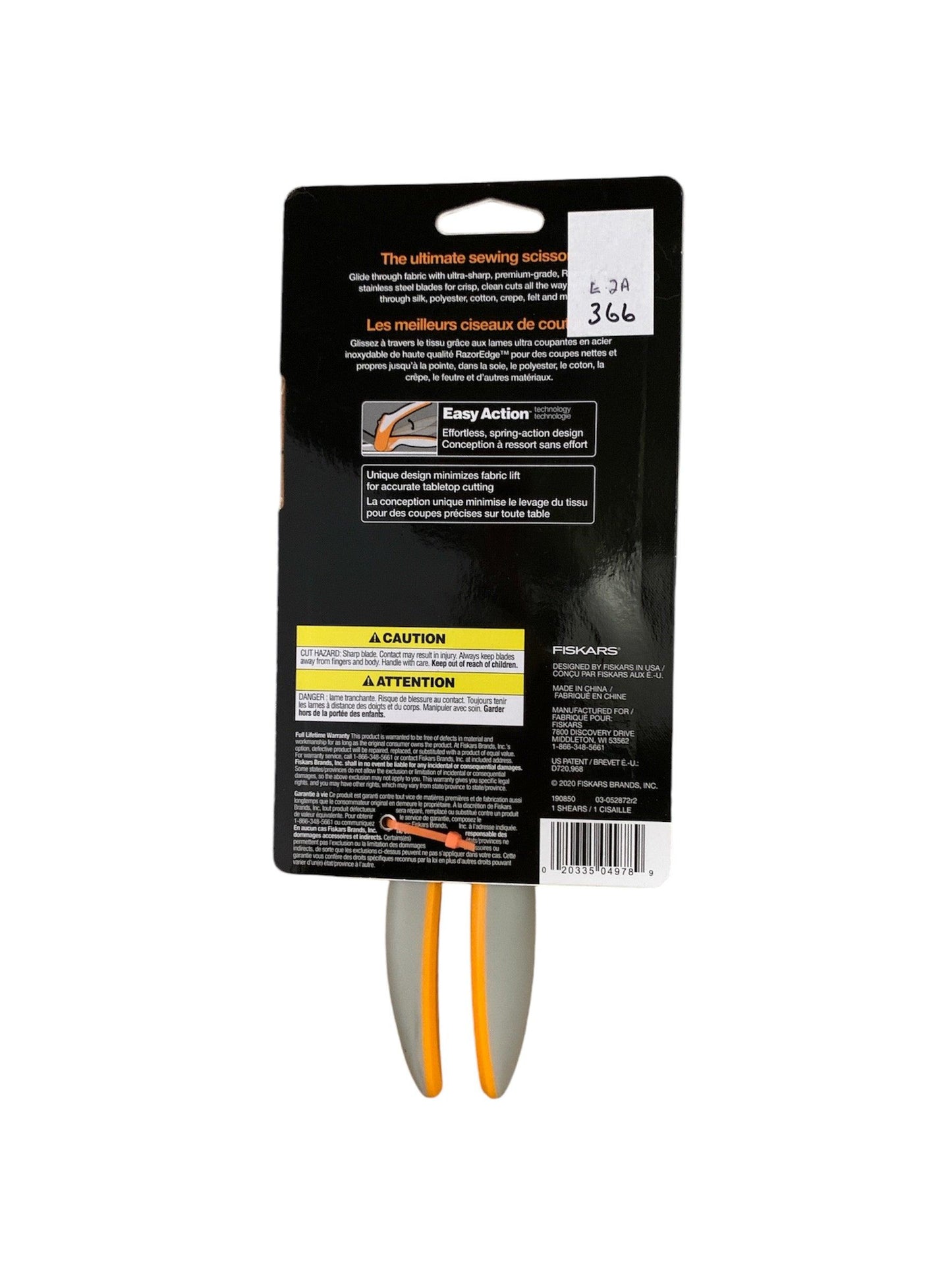 Fiskars 8" RazorEdge Spring-Action Fabric Scissors