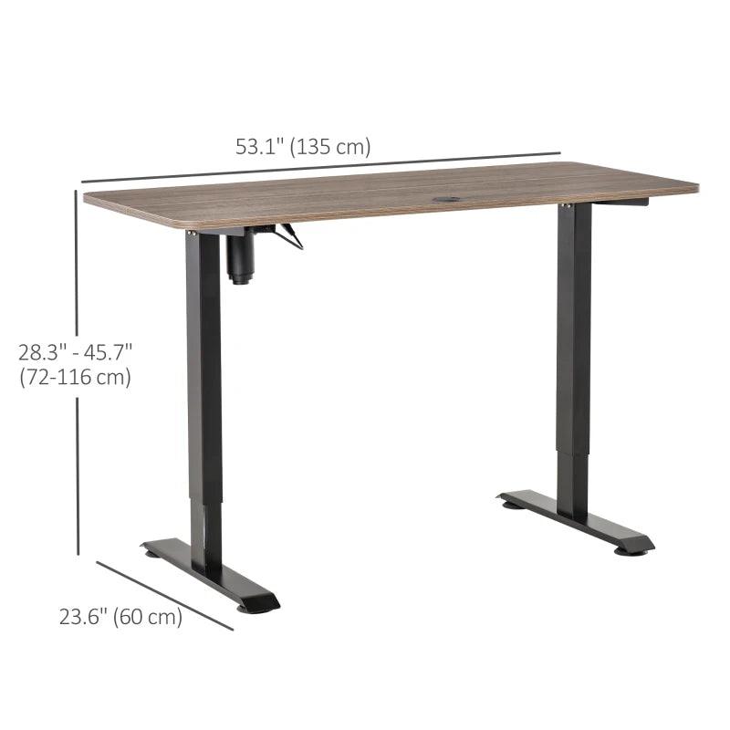 Electric Height Adjustable Standing Desk (Brown) - Toronto Liquidation Warehouse