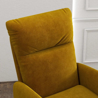 Contemporary Accent Chair and Ottoman | Golden Yellow - Toronto Liquidation Warehouse