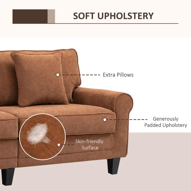 Classic 2-Seater Sofa | Hazelnut Brown - Toronto Liquidation Warehouse