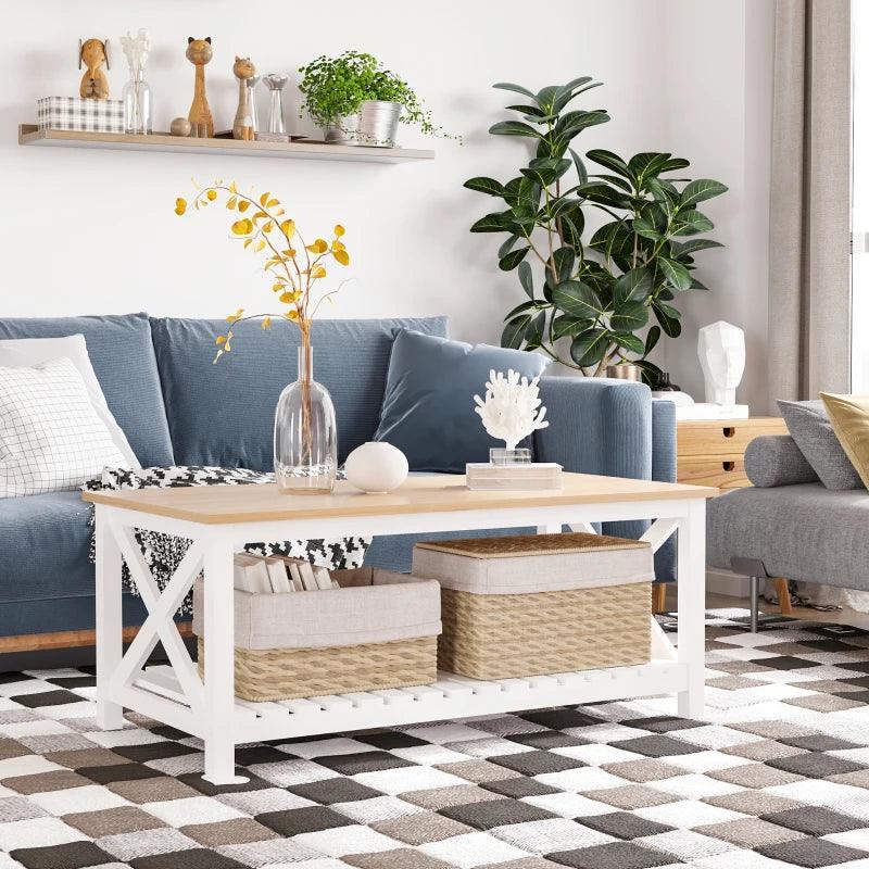 Classic Farmhouse Coffee Table - White - Toronto Liquidation Warehouse