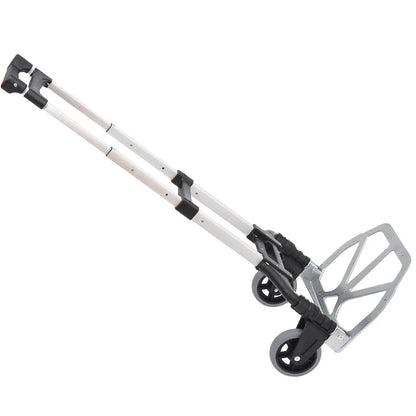 White Adjustable Folding Hand Truck and Dolly Cart