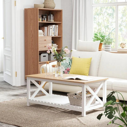 Classic Farmhouse Coffee Table - White - Toronto Liquidation Warehouse