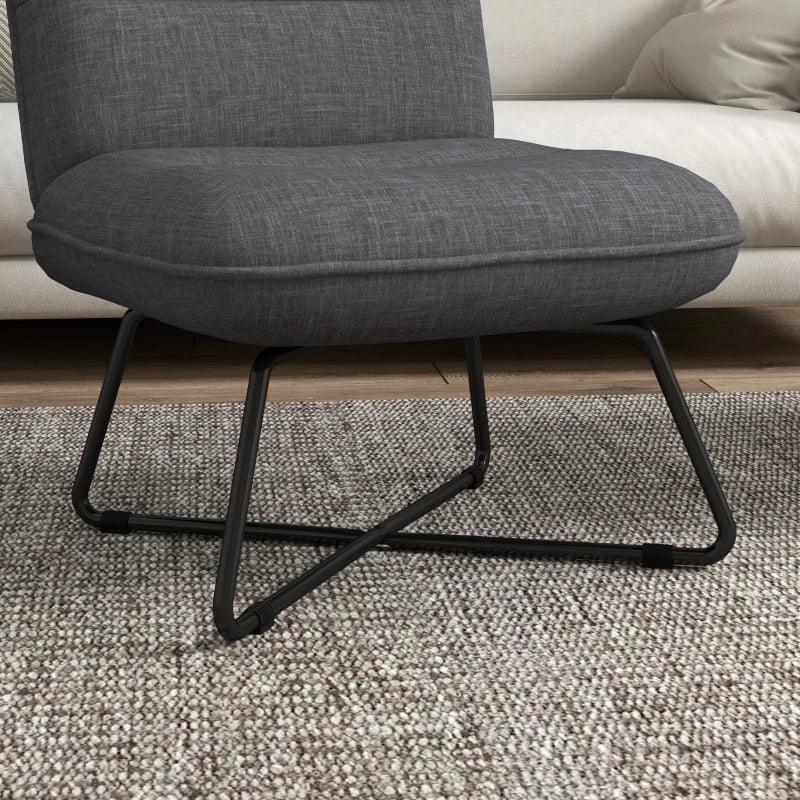 Modern Armless Accent and Dining Chair | Space Grey - Toronto Liquidation Warehouse