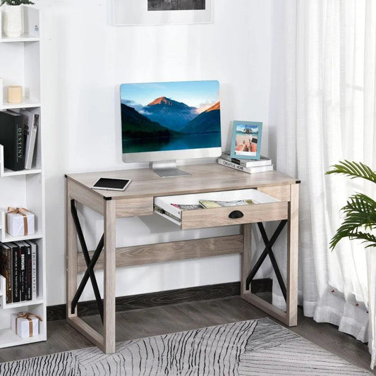 Modern Farmhouse Computer and Office Desk (White) - Toronto Liquidation Warehouse