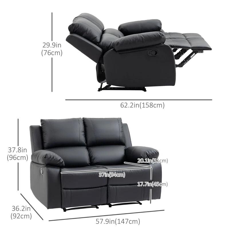 Faux Leather 2-Seater Recliner Loveseat - Toronto Liquidation Warehouse