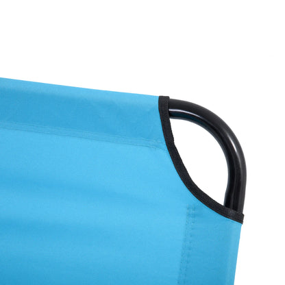Folding Outdoor Lounge Chair – Light Blue Mesh, Portable & Breathable Design