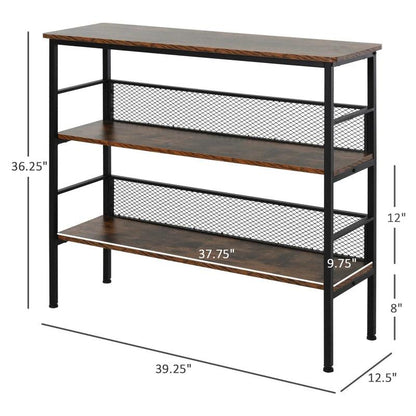 Industrial 3-Shelf Bookshelf | Brown - Toronto Liquidation Warehouse