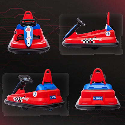 6V Battery Powered Electric Ride on Kids Bumper Car with 360° Rotation