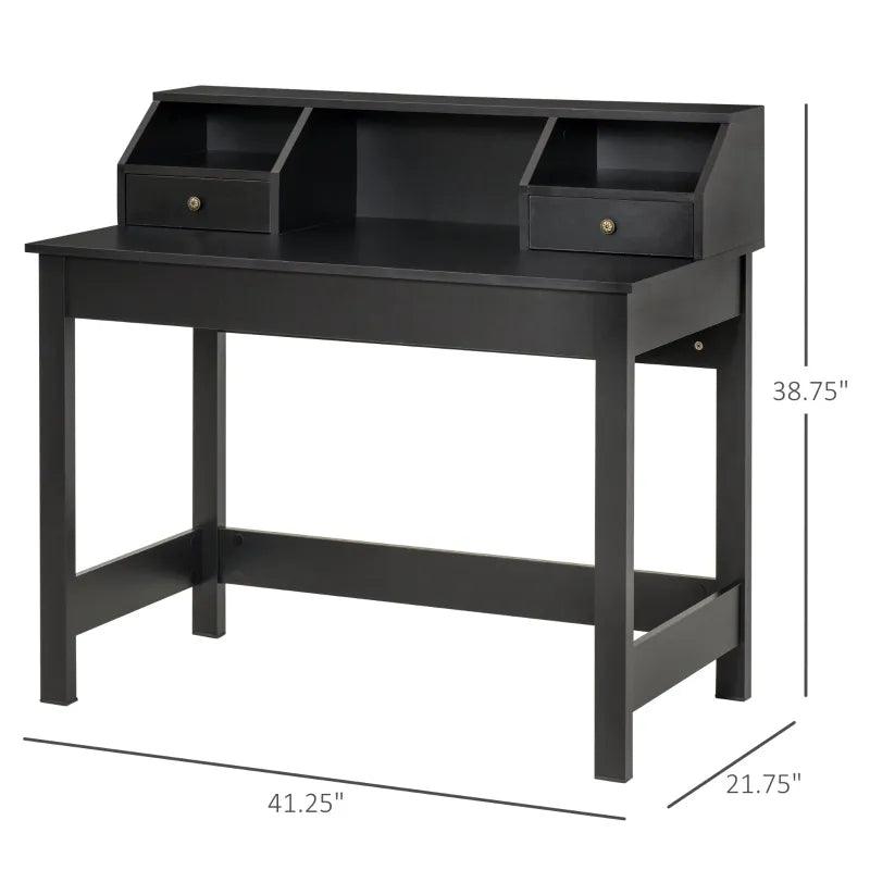 Classic Writing Table and Office Desk (Black) - Toronto Liquidation Warehouse