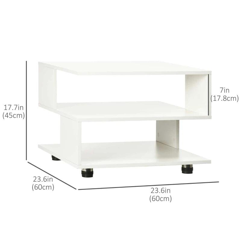 Modern C-Shaped Coffee Table - White - Toronto Liquidation Warehouse