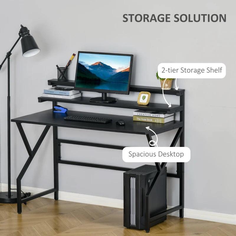 Compact Carbon Style Computer and Office Desk (Black) - Toronto Liquidation Warehouse