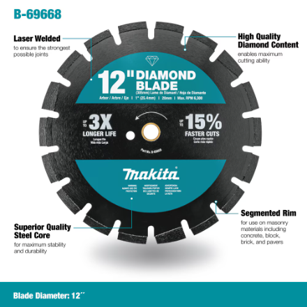 Makita 12" Diamond Blade (B-69668)