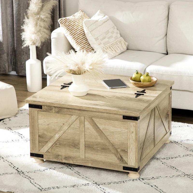 Classic Farmhouse Trunk Coffee Table - Light Brown - Toronto Liquidation Warehouse