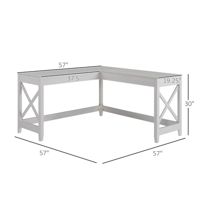 Modern Corner Computer and Office Desk (White) - Toronto Liquidation Warehouse