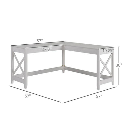 Modern Corner Computer and Office Desk (White) - Toronto Liquidation Warehouse