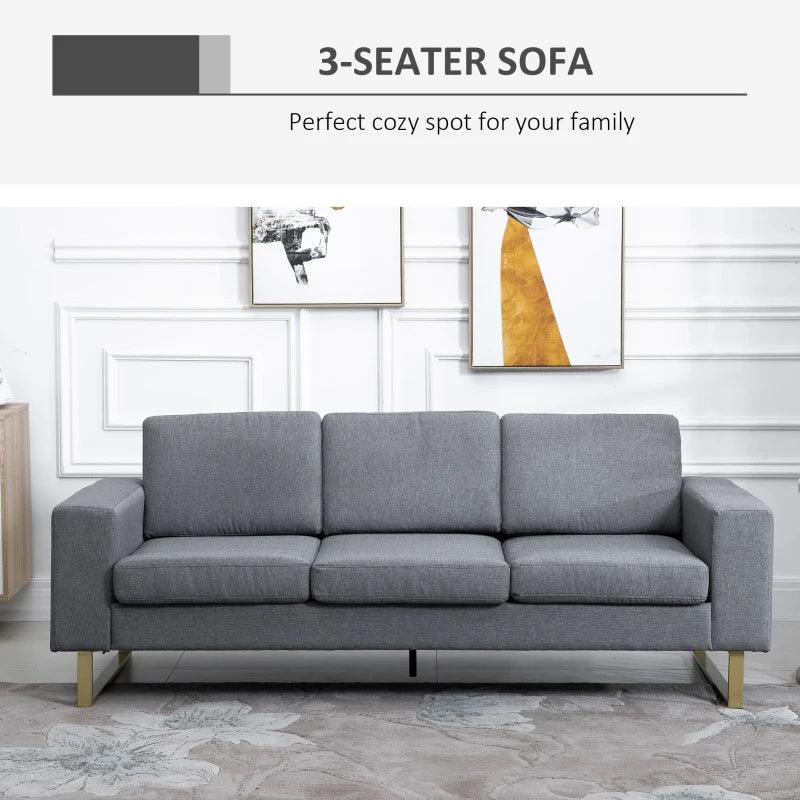 Modern 3-Seater Sofa | Slate Grey - Toronto Liquidation Warehouse