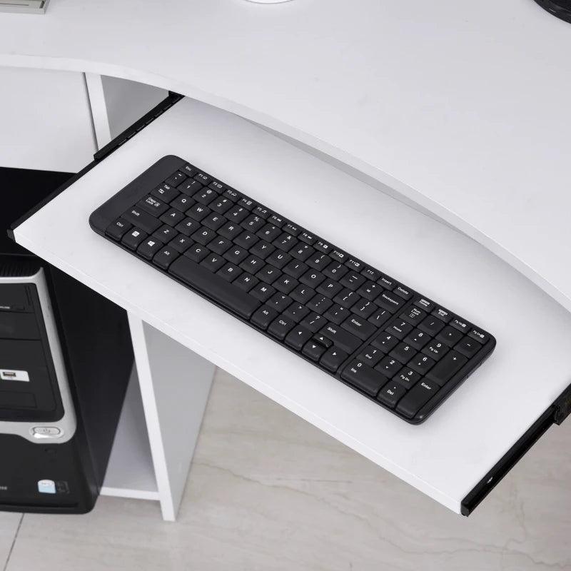 Modern Compact Corner Computer and Office Desk (White) - Toronto Liquidation Warehouse