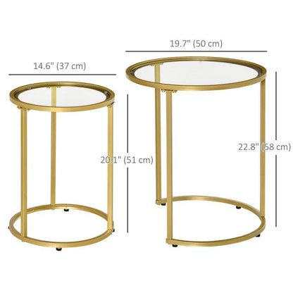 Modern Glass Round Nesting Tables - Toronto Liquidation Warehouse