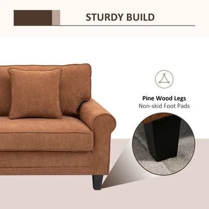 Classic 2-Seater Sofa | Hazelnut Brown - Toronto Liquidation Warehouse