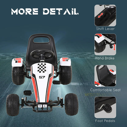 Racing Style Pedal Go Kart for Kids
