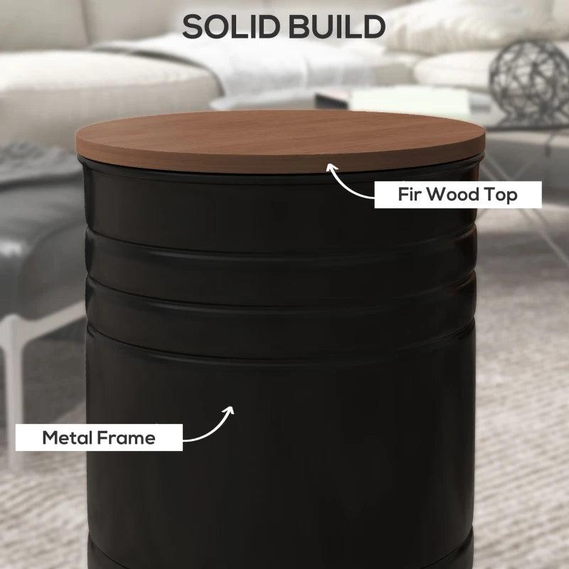 Industrial Round Barrel Nesting Tables - Black - Toronto Liquidation Warehouse