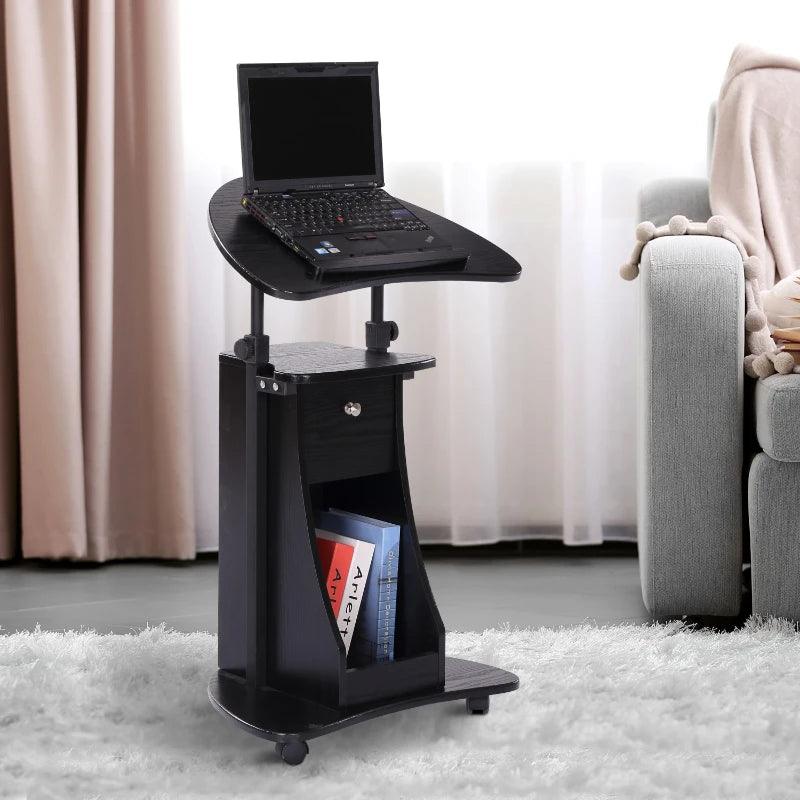 Adjustable Mobile Lectern with Wheels (Black) - Toronto Liquidation Warehouse