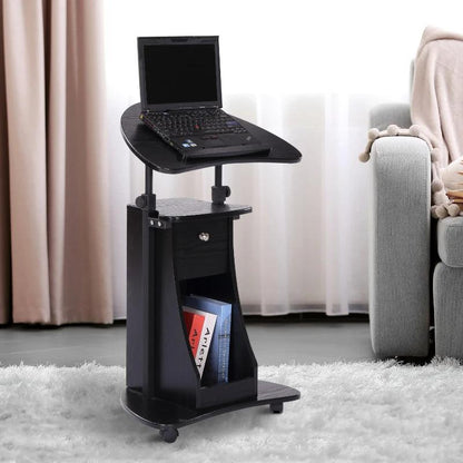 Adjustable Mobile Lectern with Wheels (Black) - Toronto Liquidation Warehouse