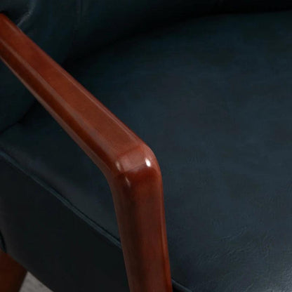 Faux Leather Modern Accent Chair | Navy Blue - Toronto Liquidation Warehouse