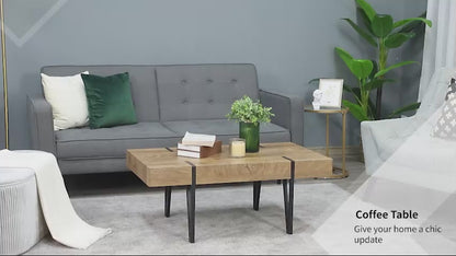 Stylish living room coffee table with storage