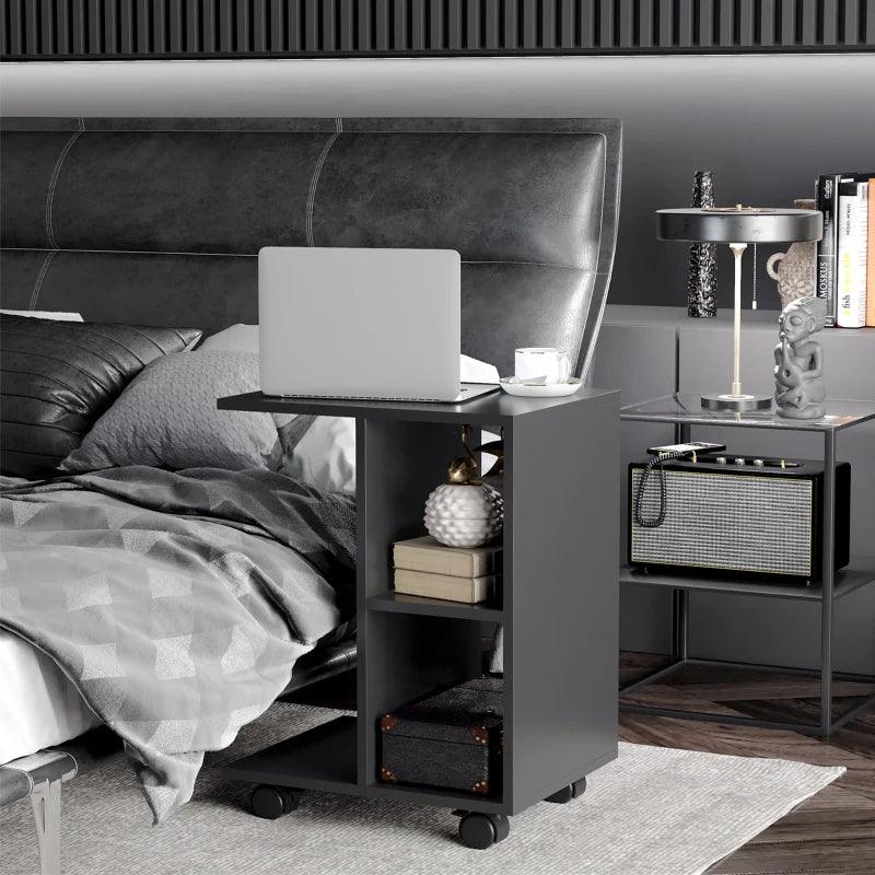 Modern Mobile C-Shaped Side Table - Black - Toronto Liquidation Warehouse