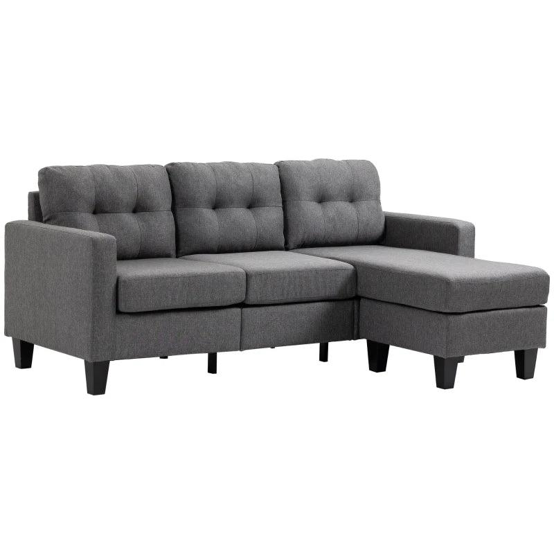 Modern L-Shaped Sectional Sofa with Chaise Lounge | Light Grey - Toronto Liquidation Warehouse