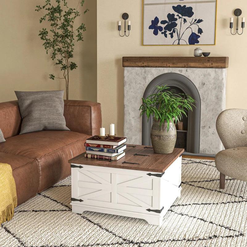 Modern Farmhouse Trunk Coffee Table - White - Toronto Liquidation Warehouse