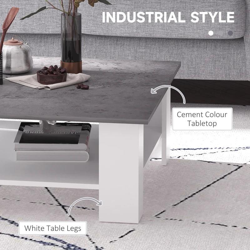 Modern Coffee Table with Storage - Grey - Toronto Liquidation Warehouse