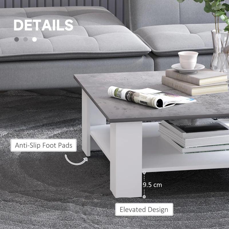 Modern Coffee Table with Storage - Grey - Toronto Liquidation Warehouse