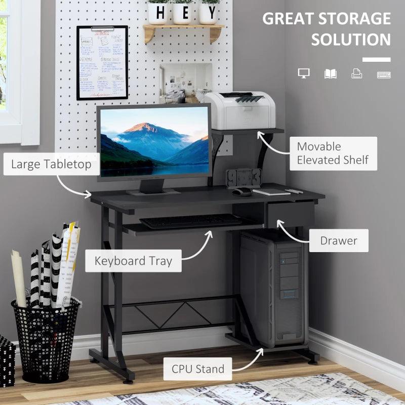 Compact Modern Computer and Office Desk (Black) - Toronto Liquidation Warehouse