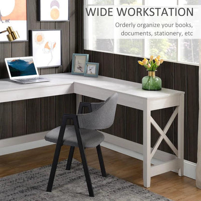 Modern Corner Computer and Office Desk (White) - Toronto Liquidation Warehouse