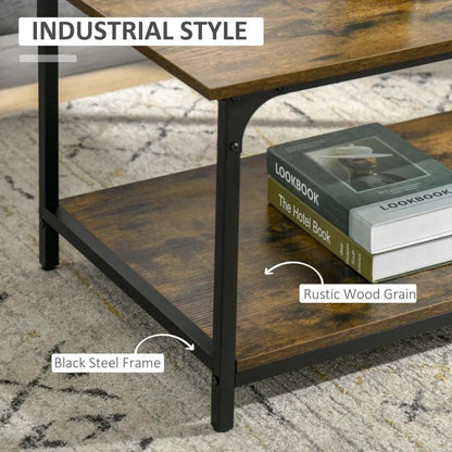 Industrial Coffee Table - Brown - Toronto Liquidation Warehouse